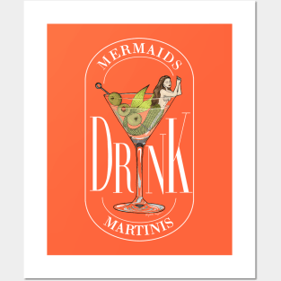 Mermaids Drink Martinis Posters and Art